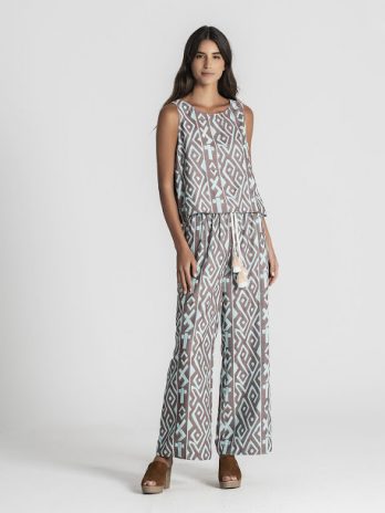 Calça com padrão étnico