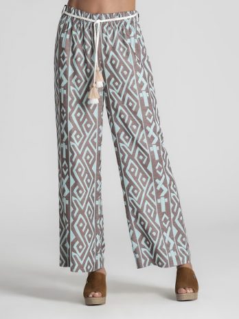 Calça com padrão étnico