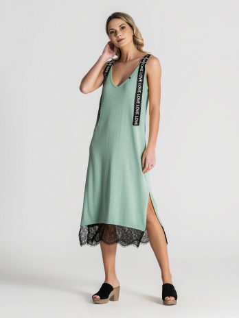 Vestido alças love com fivela