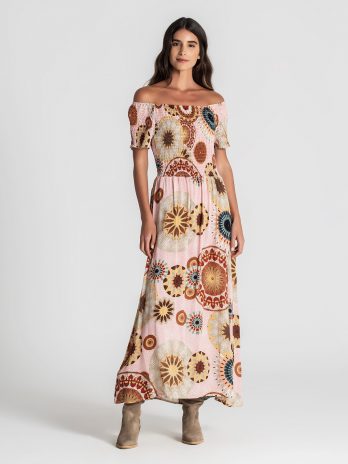 Vestido padrão étnico