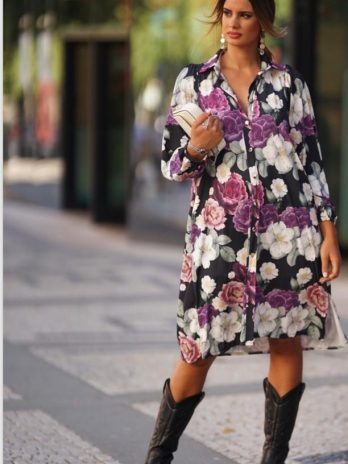 Vestido camiseiro com cinto