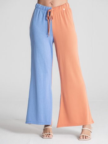 Calças dupla cor c/ atilho