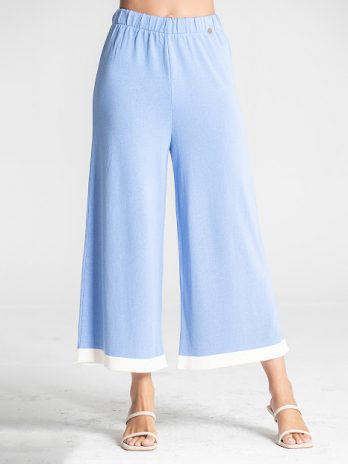 Calças cullote dupla cor