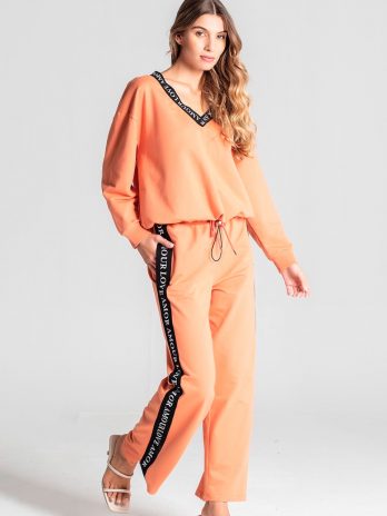 Calça c/ elástico barra Love