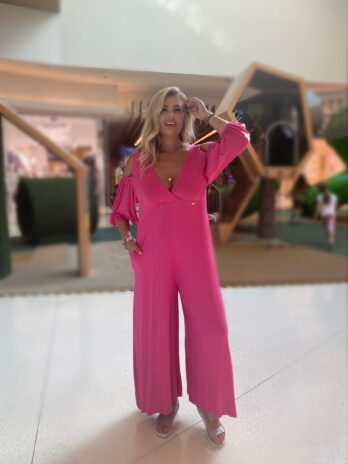 Jumpsuit com Ombros Descobertos