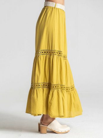 Saia Comprida Com Cinto Étnico