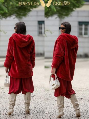 Casaco Midi Pelo C/ Capuz