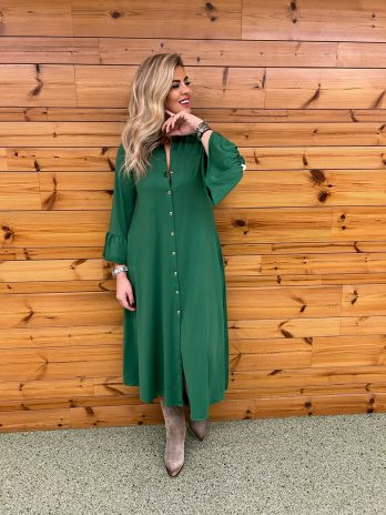 Vestido Camiseiro C/ Folho Manga