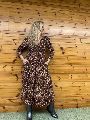 Vestido Exclusivo C/ Decote Cruzado Drapeado