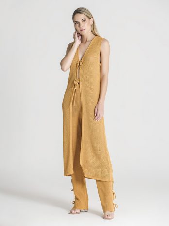 Colete Lurex Perfurado C/ Atilho