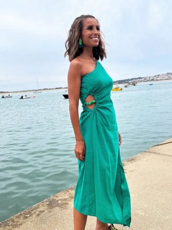 Vestido Taylor Ombro Só C/ Pedras Lateral