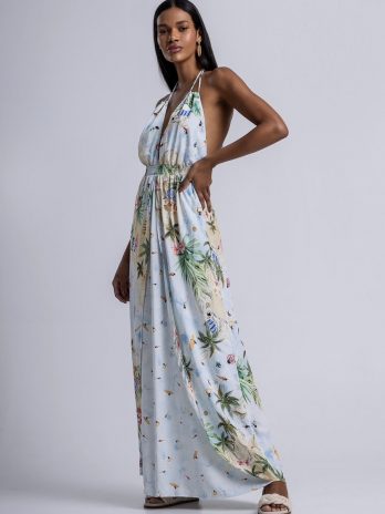 Vestido C/ Sobreposição / Costas Descobertas