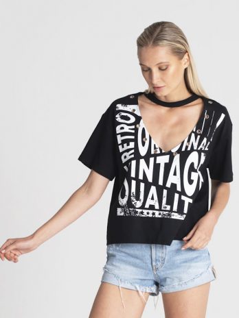 T-Shirt Vintage C/ Ilhós