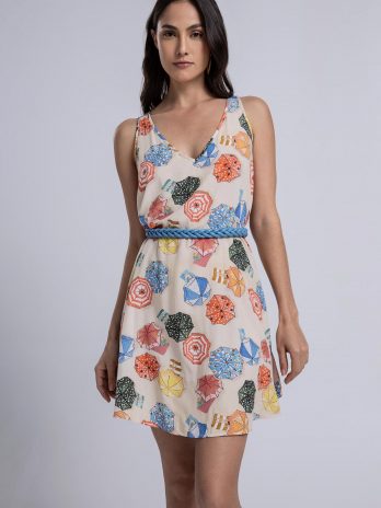 Vestido Midi Alça Larga Decote V