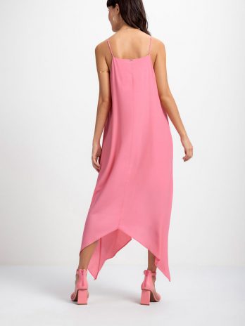 Vestido Alça Fina Decote V C/ Pontas Laterais