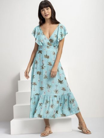 Vestido S/ Costas C/ Decote Cruzado