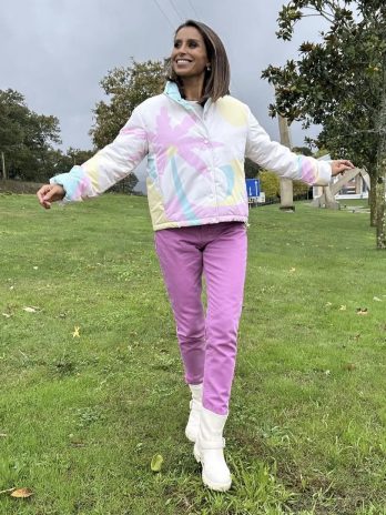 Blusão Puffer Estampado