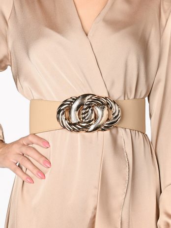 Cinto Largo Elástico C/ Fivela Relevo