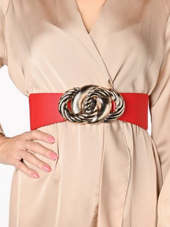 Cinto Largo Elástico C/ Fivela Relevo