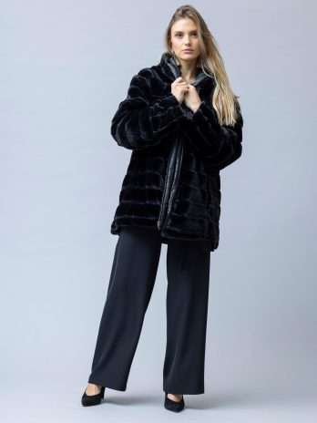 Casaco Ecopele / Pelo Reversível C/ capuz