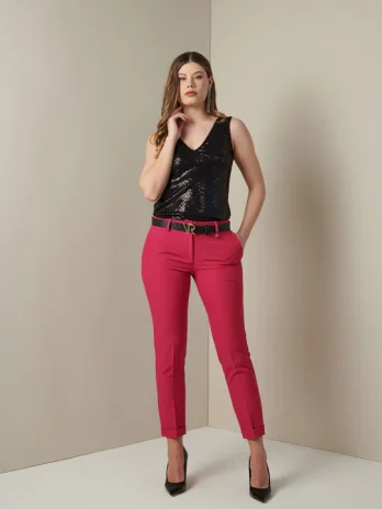 Top Alças Efeito Lantejoulas