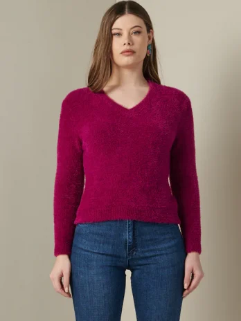 Camisola Decote V Pelo