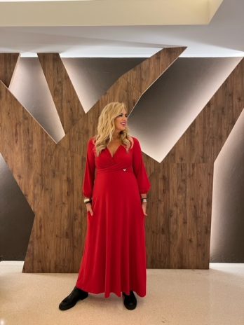 Vestido Exclusivo Decote Cruzado / Drapeado