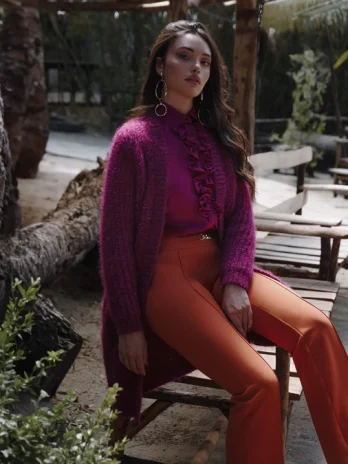 Casaco Midi C/ Mini Lantejoulas