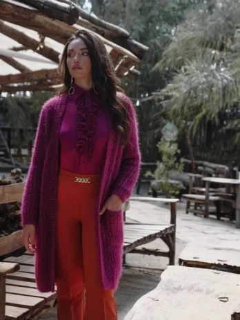 Casaco Midi C/ Mini Lantejoulas