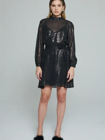 Vestido Curto Leopardo Shine