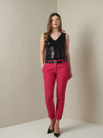 Top Alças Efeito Lantejoulas