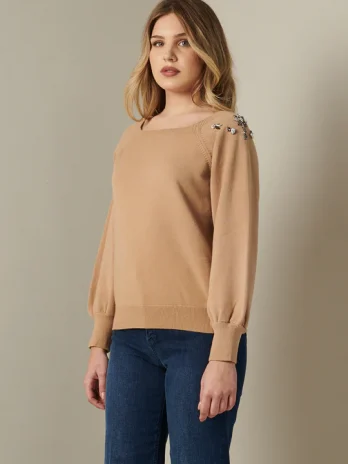 Camisola C/ Pedraria Ombro