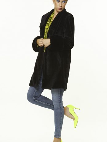 Sobretudo Pelo Raso Punhos Amovíveis