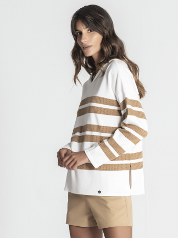 Camisola Capuz C/ Riscas Perfuradas