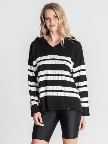 Camisola Capuz C/ Riscas Perfuradas