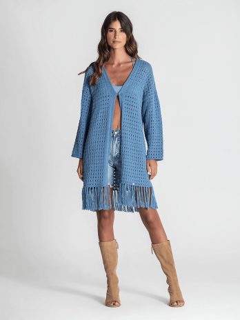 Casaco Perfurado C/ Franjas