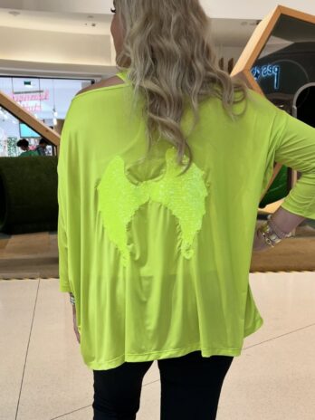 Camisola Oversize C/ Asas Costas Lantejoulas