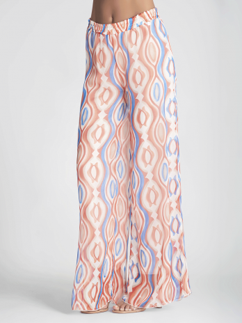 Pantalona C/ Elástico Cintura Padrão Étnico