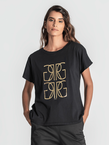 T-Shirt Estampada Dourado RG
