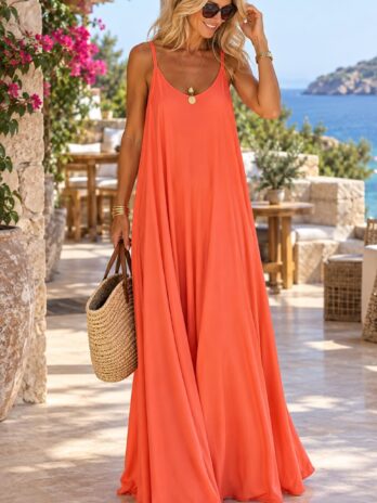 Vestido Licra Fria Decote V Alças