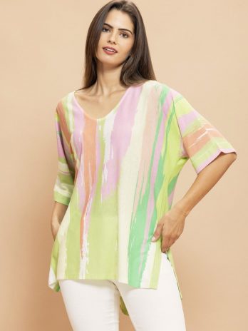 Túnica Decote V Pinceladas