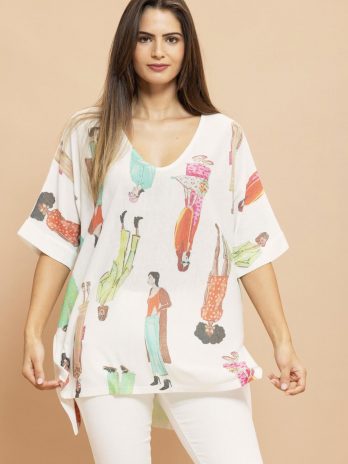 Túnica Decote V Mulheres