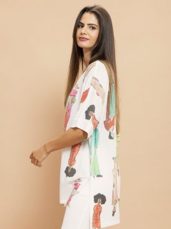 Túnica Decote V Mulheres