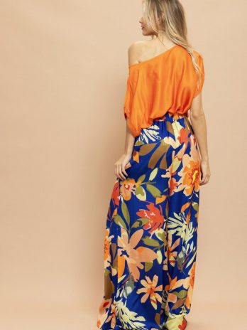 Pantalona Floral Cetim