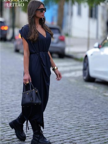 Vestido C/ Sobreposição / Franzido