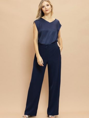 Blusa Duplo Tecido Decote V