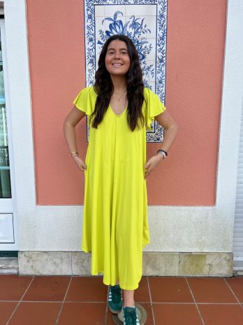 Vestido Exclusivo Big Manga Curta Folho