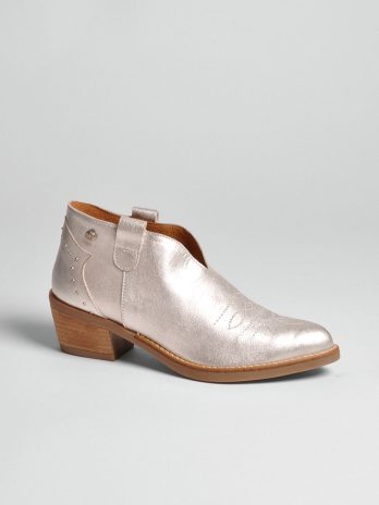 Botim Laminado Recortado Peito Do Pé