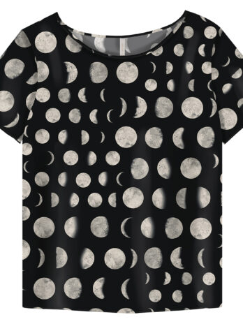 T-Shirt Manga Curta Viscose Estampada