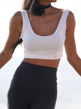 Top Curto Alças Licra Fria